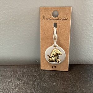 NWT Amanda Blu Silver Dog Charm